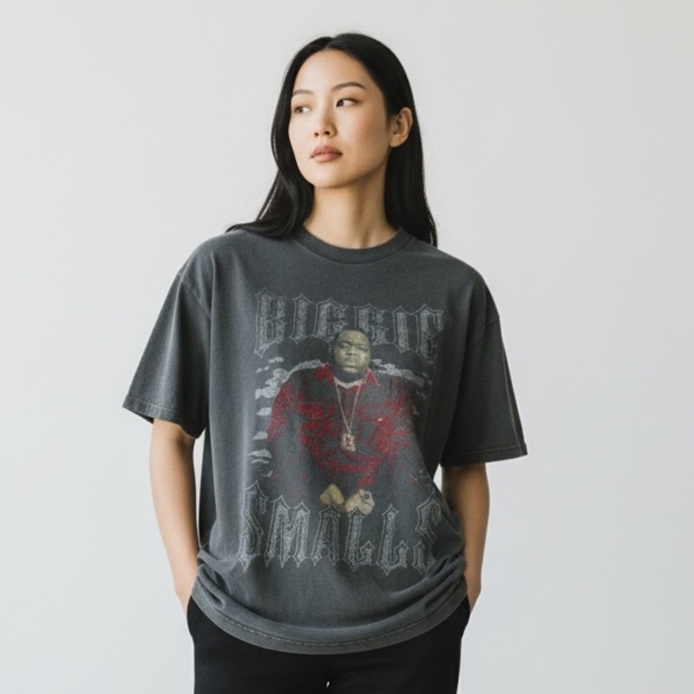 🔥Daydreamer Biggie Smalls Graphic Gray T-Shirt
